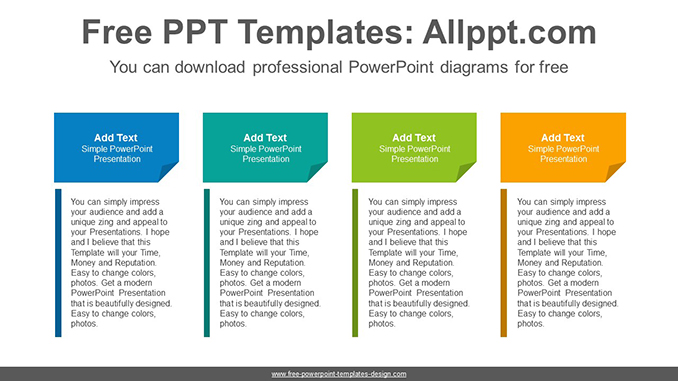 Confetti Text Boxes Powerpoint Diagram Template