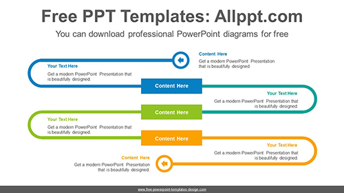 Curved line path PowerPoint Diagram Template-list image