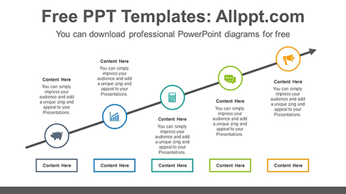 Diagonal up arrow PowerPoint Diagram Template-list image