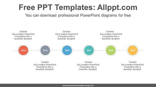 Dotted lines surround circles PowerPoint Diagram Template-list image
