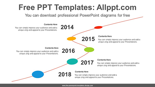 Five-level linear PowerPoint Diagram Template-list image