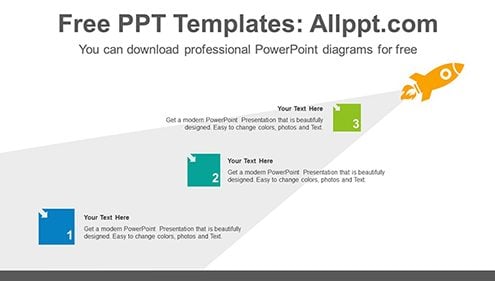 Flying rocket trail PowerPoint Diagram Template-list image