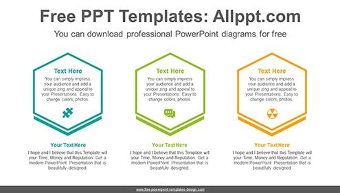 Hexagonal text box PowerPoint Diagram Template-list image