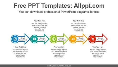 Horizontal alignment arrow PowerPoint Diagram Template-list image
