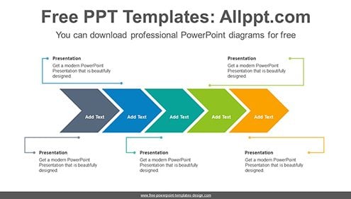 Horizontal alignment chevron PowerPoint Diagram Template-list image