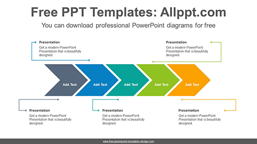Horizontal alignment chevron PowerPoint Diagram Template-list image