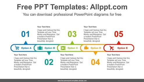 Horizontal alignment oval PowerPoint Diagram Template-list image