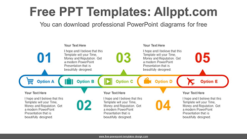 Horizontal alignment oval PowerPoint Diagram Template-list image