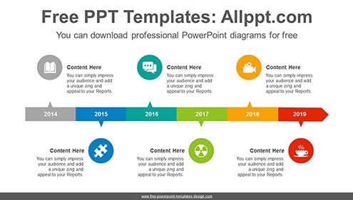 Horizontal alignment rectangle PowerPoint diagram template-list image