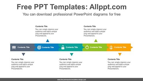 Horizontal alignment square PowerPoint Diagram Template-list image