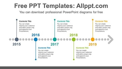 Horizontal dotted arrow PowerPoint Diagram Template-list image