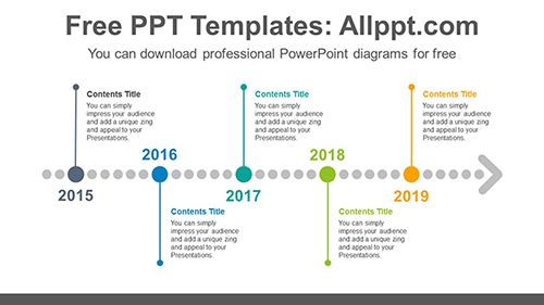 Horizontal dotted arrow PowerPoint Diagram Template-list image