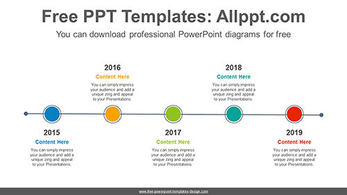 Line across circles PowerPoint Diagram Template-list image