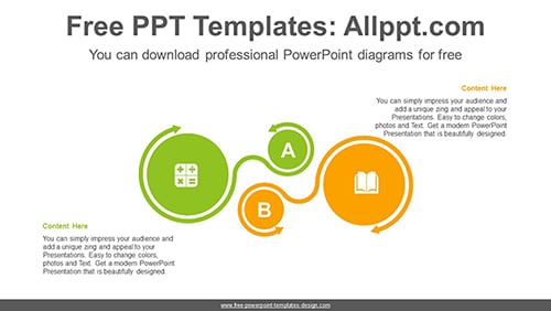 Line arrows surrounding circles PowerPoint Diagram Template-list image