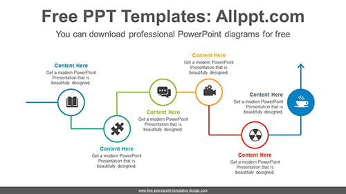 Line flow arrow PowerPoint Diagram Template-list image