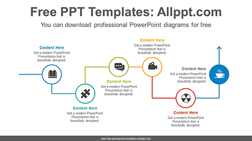 Line flow arrow PowerPoint Diagram Template-list image