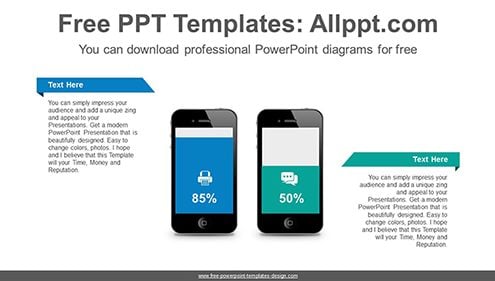 Mobile phones bar chart PowerPoint Diagram Template-list image