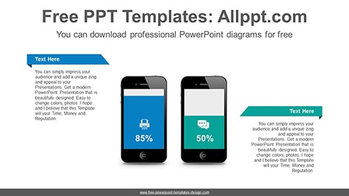 Mobile phones bar chart PowerPoint Diagram Template-list image