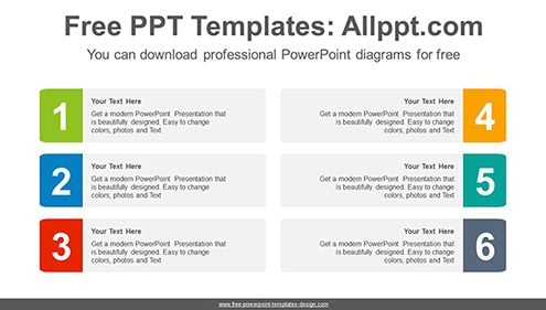 Numbered banner PowerPoint Diagram Template-list image