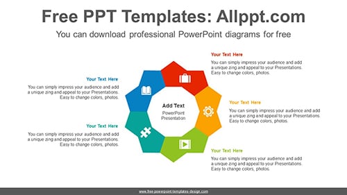 Pentagonal petals PowerPoint Diagram Template-list image