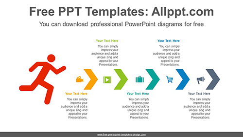 Progress running man PowerPoint Diagram Template-list image