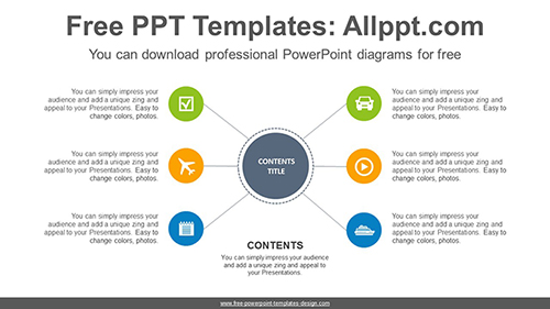 Radial circle PowerPoint Diagram Template-list image