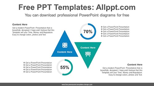 Reverse-facing triangle PowerPoint Diagram Template-list image