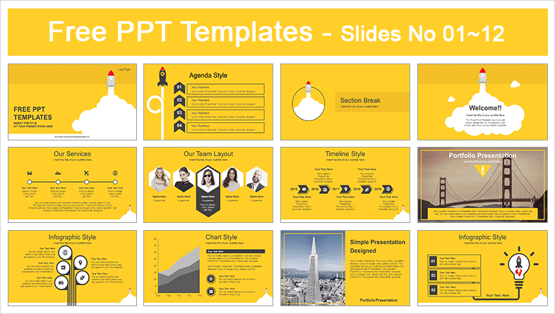 Rocket Launched PowerPoint Template-Preview-01