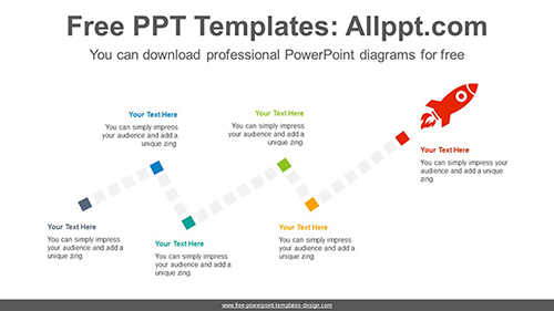 Rocket alternation rise PowerPoint Diagram Template-list image