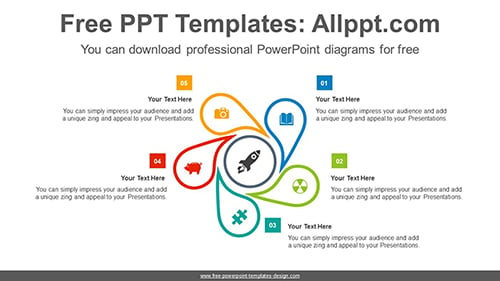 Rotating droplets PowerPoint Diagram Template-list image