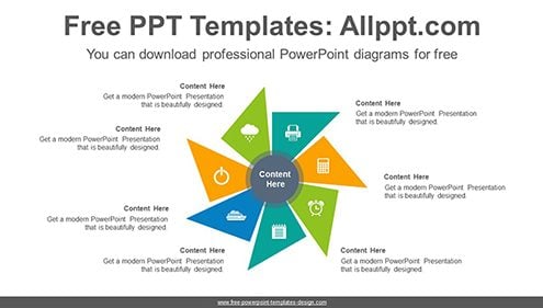 Seven-wing pinwheel PowerPoint Diagram Template-list image