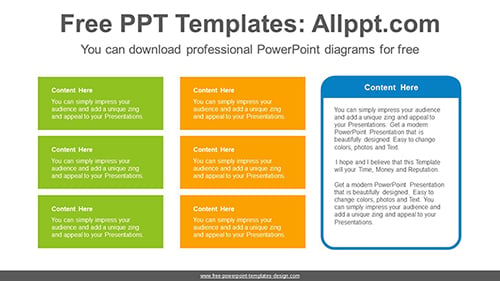 Simple color text-box PowerPoint Diagram Template-list image