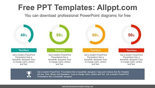 Simple donut charts PowerPoint Diagram Template-list image