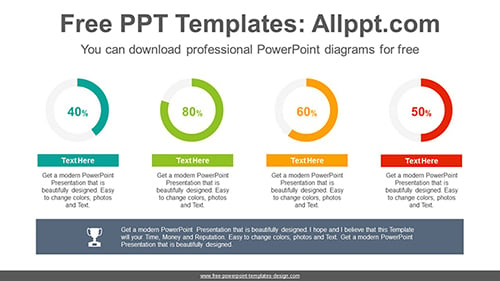 Simple donut charts PowerPoint Diagram Template-list image