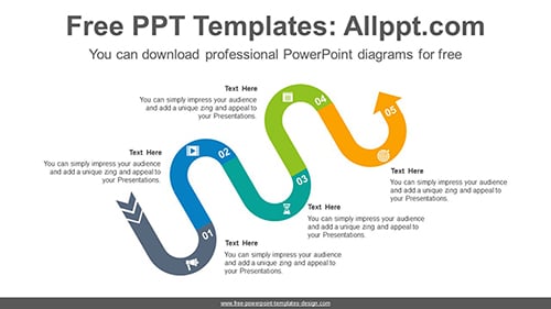 Snake shape curve path PowerPoint Diagram Template-list image