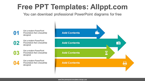 Stacked arrows PowerPoint Diagram Template-list image