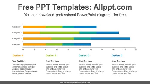 Stacked bar chart PowerPoint Diagram Template-list image