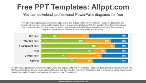 Stacked horizontal bar chart PowerPoint Diagram Template-list image