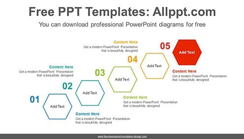 Terraced hexagon PowerPoint Diagram Template-list image