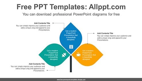 Three leaves PowerPoint Diagram Template-list image