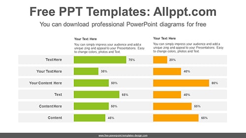 Two Horizontal bar chart PowerPoint Diagram Template-list image