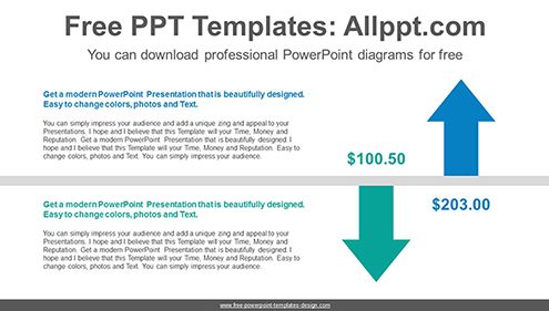Two reverse-facing arrow PowerPoint Diagram Template-list image