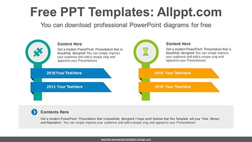 Two signposts PowerPoint Diagram Template-list image