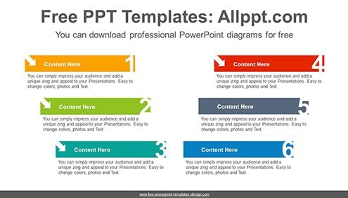 V-numbered banner PowerPoint Diagram Template-list image