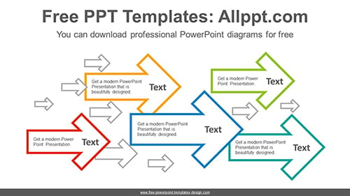 Various size arrows PowerPoint Diagram Template-list image