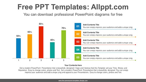 Vertical bar chart PowerPoint Diagram Template-list image