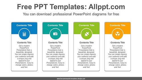 Vertical carded banner PowerPoint Diagram Template-list image