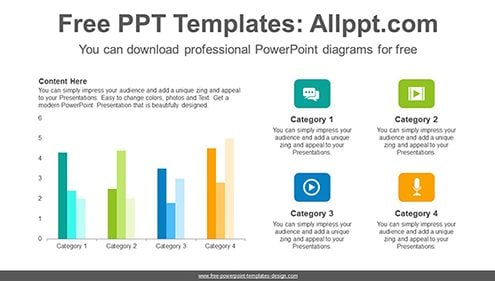 Vertical clustered bar chart PowerPoint Diagram Template-list image