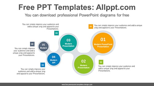 W-shaped chain PowerPoint Diagram Template-list image