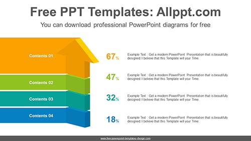 3D rising arrow PowerPoint Diagram Template-list image